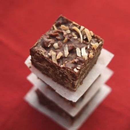 bars - No-Bake Chocolate Peanut Butter Coconut Bites