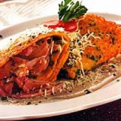 CREPAS DE ESPINACAS RELLENAS DE PAVO