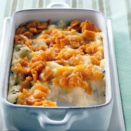 Cheesy-Topped Mashed Potato Casserole