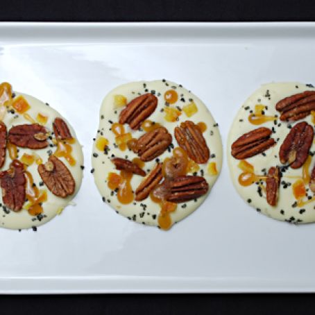 White Chocolate with Candied Orange Peel, Pecans