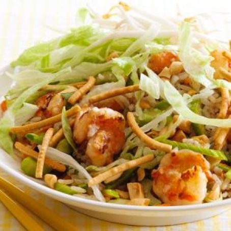 Asian Rice Salad With Shrimp