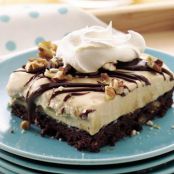 Turtle Brownie Ice Cream Dessert