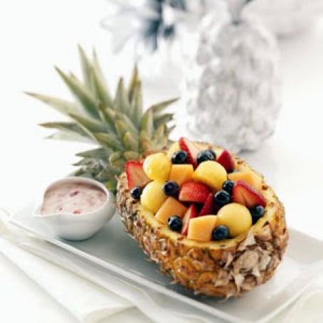 Fruit Salad in a Pineapple Boat