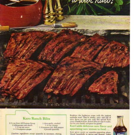 Karo Ranch Ribs or Pork Chops