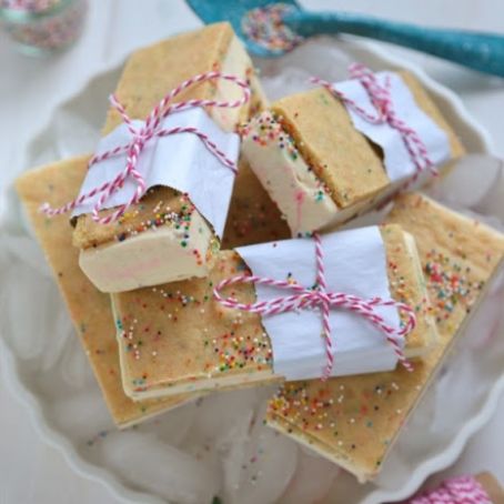 Homemade Birthday Cake Ice Cream Sandwiches