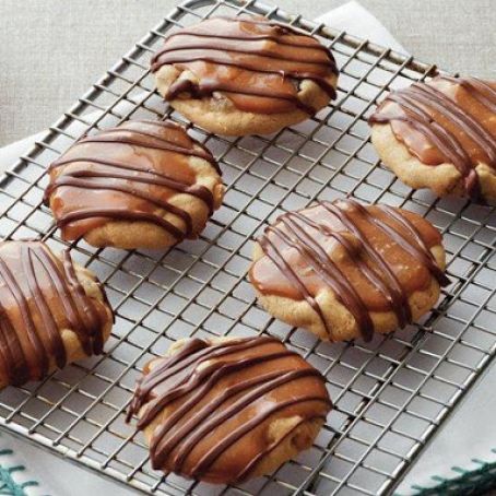 Peanut Butter Toffee Turtle Cookies