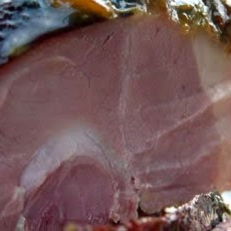 Sunday Ham with Apple, Maple, and Rosemary Mustard Sauce