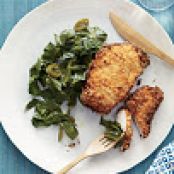 Coconut Chicken with Pickled Pepper Collards