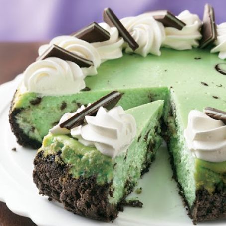 Chocolate Grasshopper Cheesecake