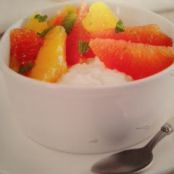 Creamed Rice with Minted Citrus Compote