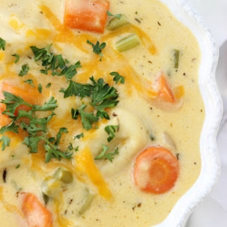 Tortellini Cheddar Cheese Soup