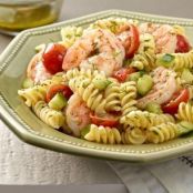 Pasta Salad with Poached Shrimp and Lemon-Dill Dressing