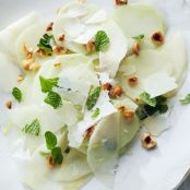 Shaved Kohlrabi with Apple and Hazelnuts