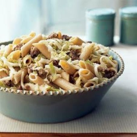 Whole Wheat Pasta with Sausage, Leeks, and Fontina