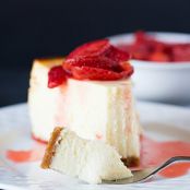 New York-Style Cheesecake with Fresh Strawberry Topping