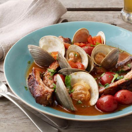 Beer-Braised Ribs with Clams