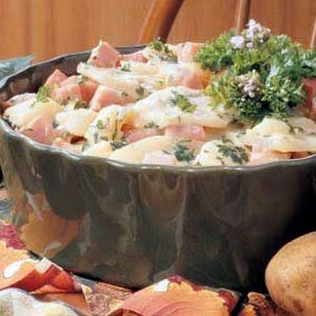 Scalloped Potatoes & Ham - slow cooked