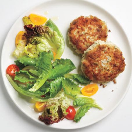 Dijon Fish Cakes With Greens