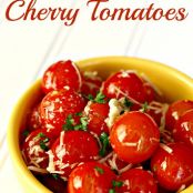 Oven Roasted Parmesan and Garlic Cherry Tomatoes