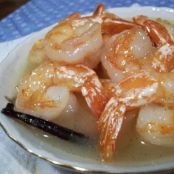Tahitian shrimp in vanilla coconut sauce