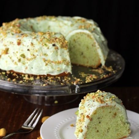 Pistachio Pudding Cake (from Scratch)