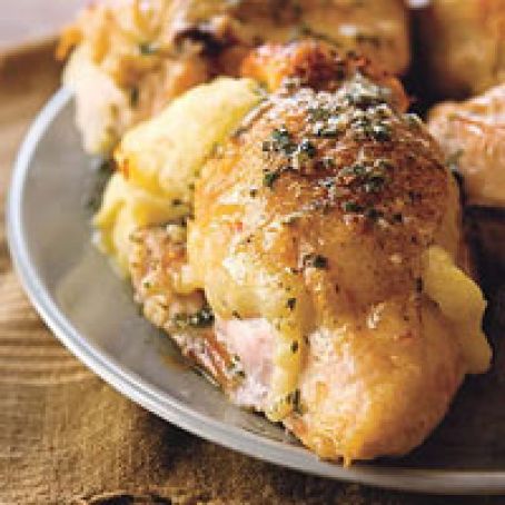 Chicken Stuffed with Potato Kugel