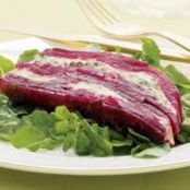 Beet and Goat Cheese Terrine with Roasted Walnut Vinaigrette
