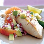 Mahi-Mahi with Blood Orange, Avocado, and Red Onion Salsa