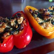 Chicken Stuffed Peppers with Spinach and Sun Dried Tomatoes
