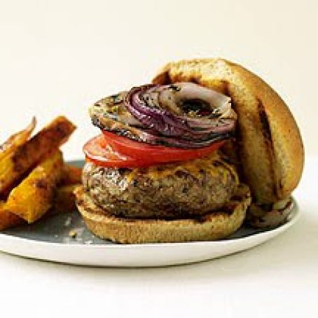 Cheeseburger with Grilled Onions