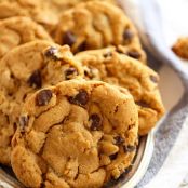 cookie - flourless peanut butter chocolate chip cookies