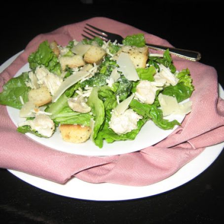 Caesar Style Salad with Rotisserie Chicken Recipe