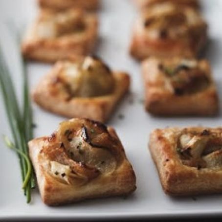 Caramelized Onion and Apple Tarts with Gruyere and Thyme