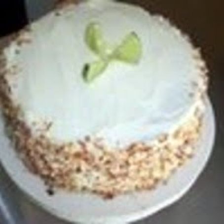Six Layer Key Lime and Coconut Cake