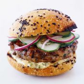 Thai Tuna Burgers with Ginger-Lemon Mayonnaise