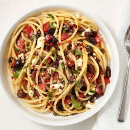 Bucatini With Olive-Caper Sauce