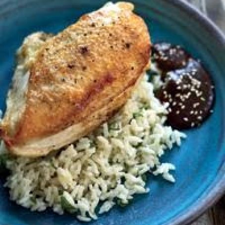 Pan-Roasted Chicken Breasts with Mole Negro