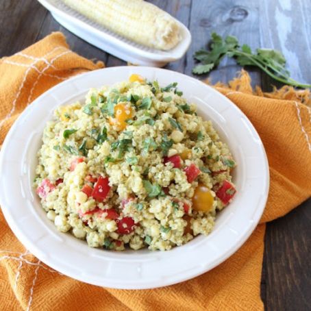 Quinoa Corn Salad w/avacado dressing