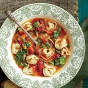 Chicken-and-Prosciutto Tortelloni Soup