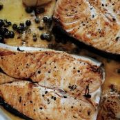 Butter-Basted Halibut Steaks with Capers