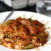 Slow Cooker Chicken Sausage and Peppers