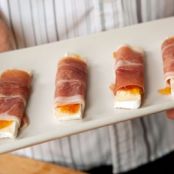 Prosciutto, Brie and Apricot Roll-Ups