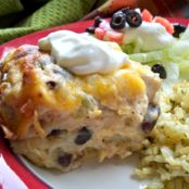 LAYERED MEXICAN CHICKEN CASSEROLE