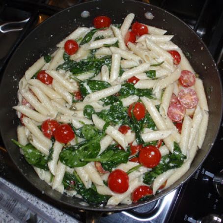 Penne with Brown Butter, Arugula, tomatoes and Pine Nuts