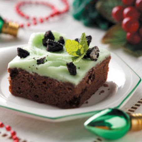 Mint Cookies 'n' Cream Brownies