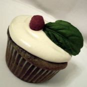 Raspberry-Basil Cupcakes with Swiss Lemon Meringue Buttercream Frosting