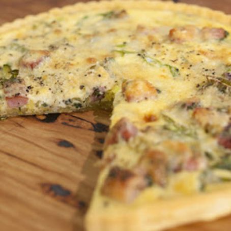Cheese, Bacon & Leek Tart (quiche
