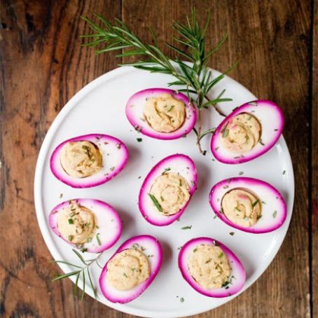 Beet-Pickled Deviled Eggs