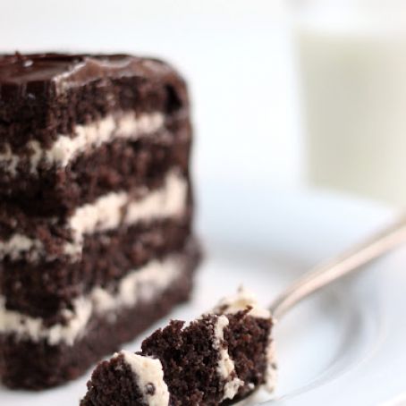 Salted Caramel Swiss Meringue Buttercream and Ganache