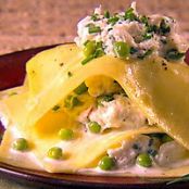 Crab Salad Napoleons with Fresh Pasta